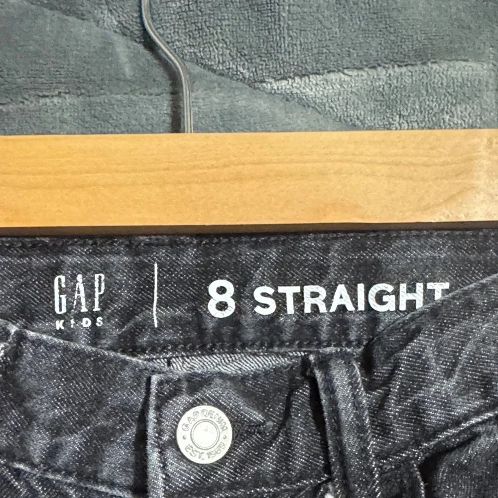 GAP Boys Faded Black Straight Jeans
